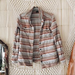 Patagonia Striped Gray and Brown Women's Top